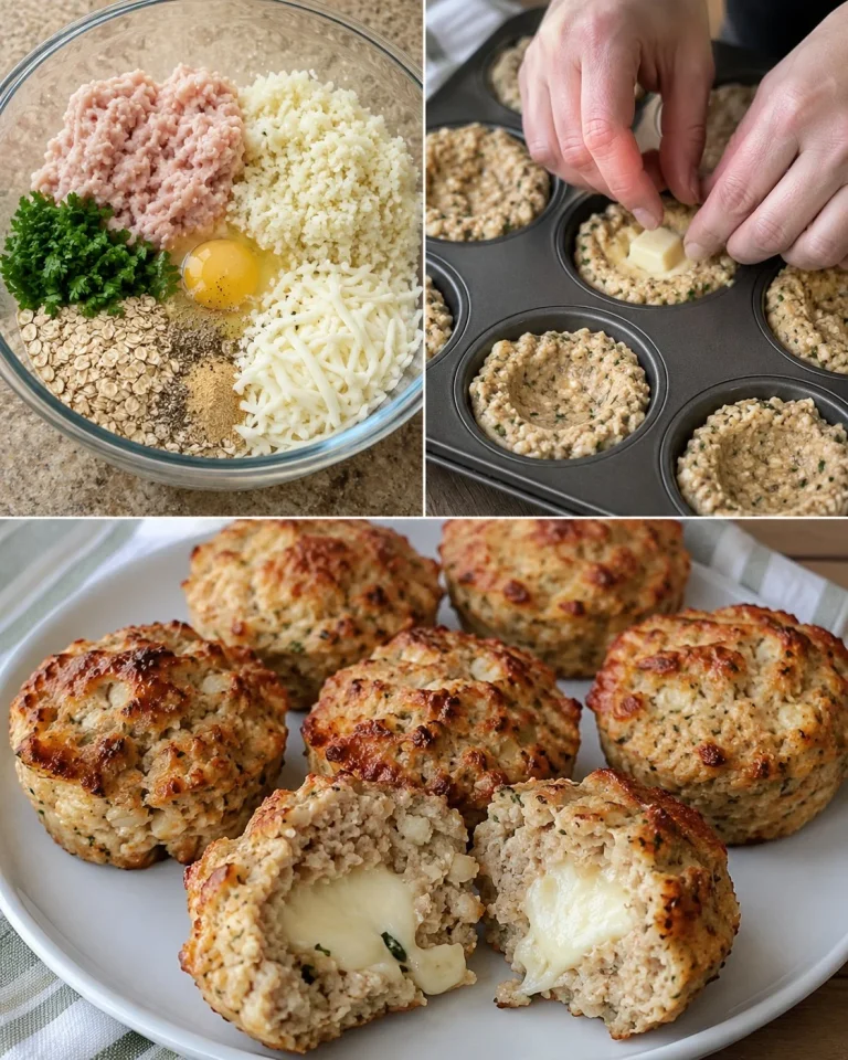 Chicken Cauliflower Rice Muffin Cups with Melty Centers