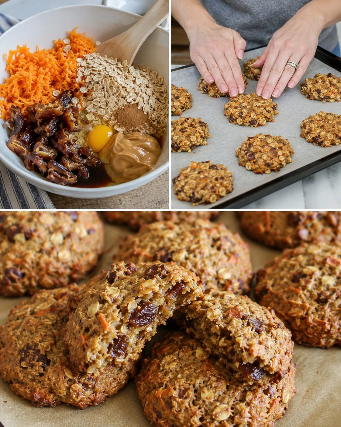 No-Added-Sugar Carrot Date Breakfast Cookies on a plate