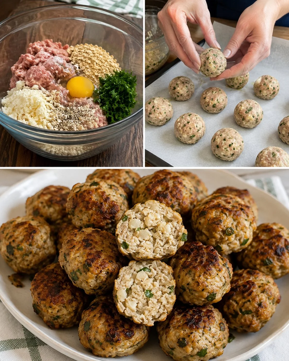 Tender turkey and cauliflower herb meatballs for a healthy meal option