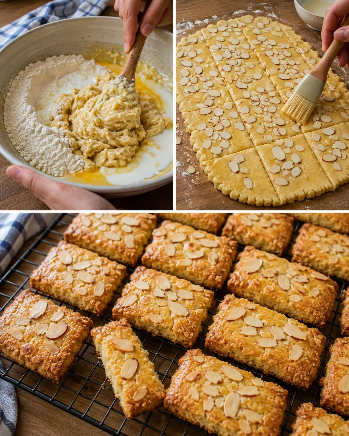 Plate of easy almond butter cookies fresh out of the oven