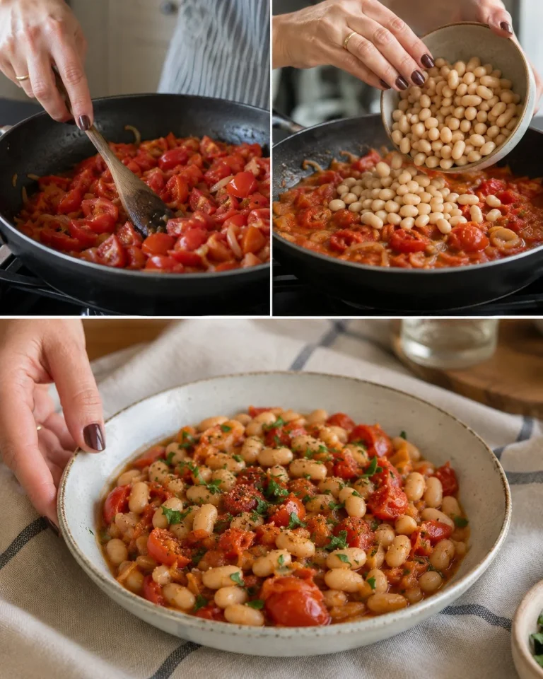 Warm White Bean Tomato Salad