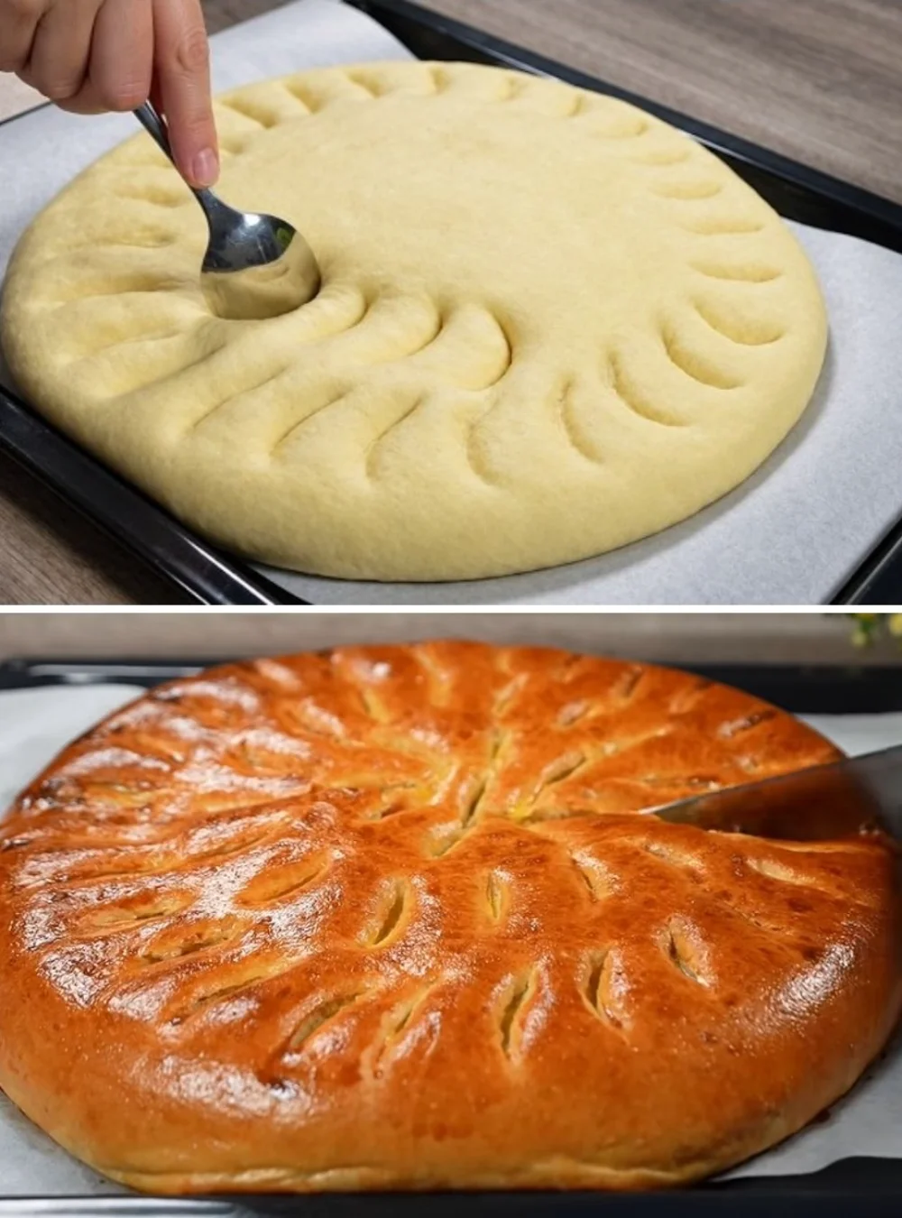 Delicious weekend breakfast recipe prepared and served on a table.