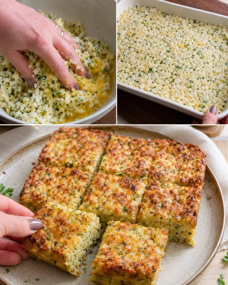 Cauliflower Herb Bake Squares