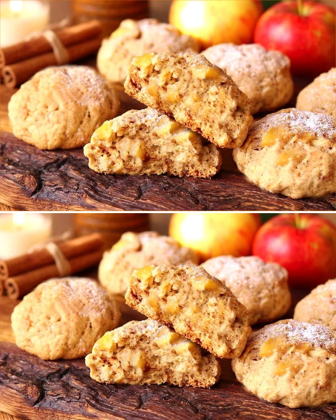 freshly baked apple cinnamon cookies with warm autumn spices