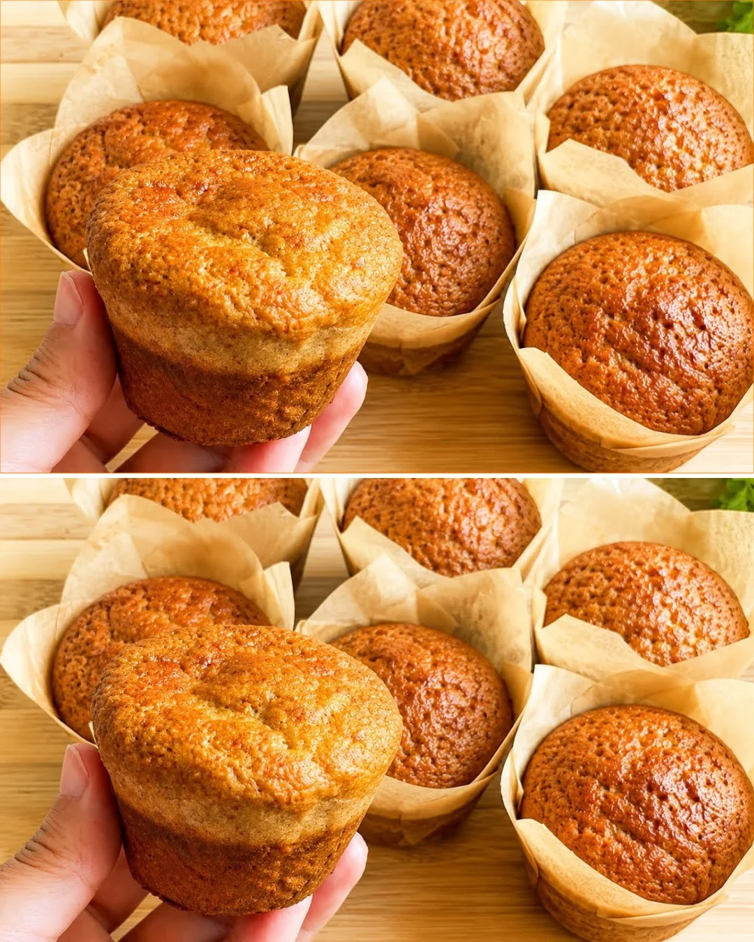 Healthy muffins made with oatmeal and bananas, flour and sugar-free