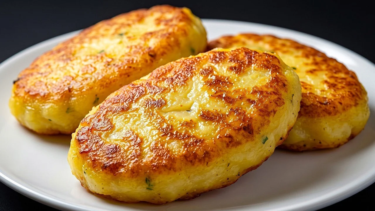 Delicious stuffed potato patties recipe with potatoes and eggs