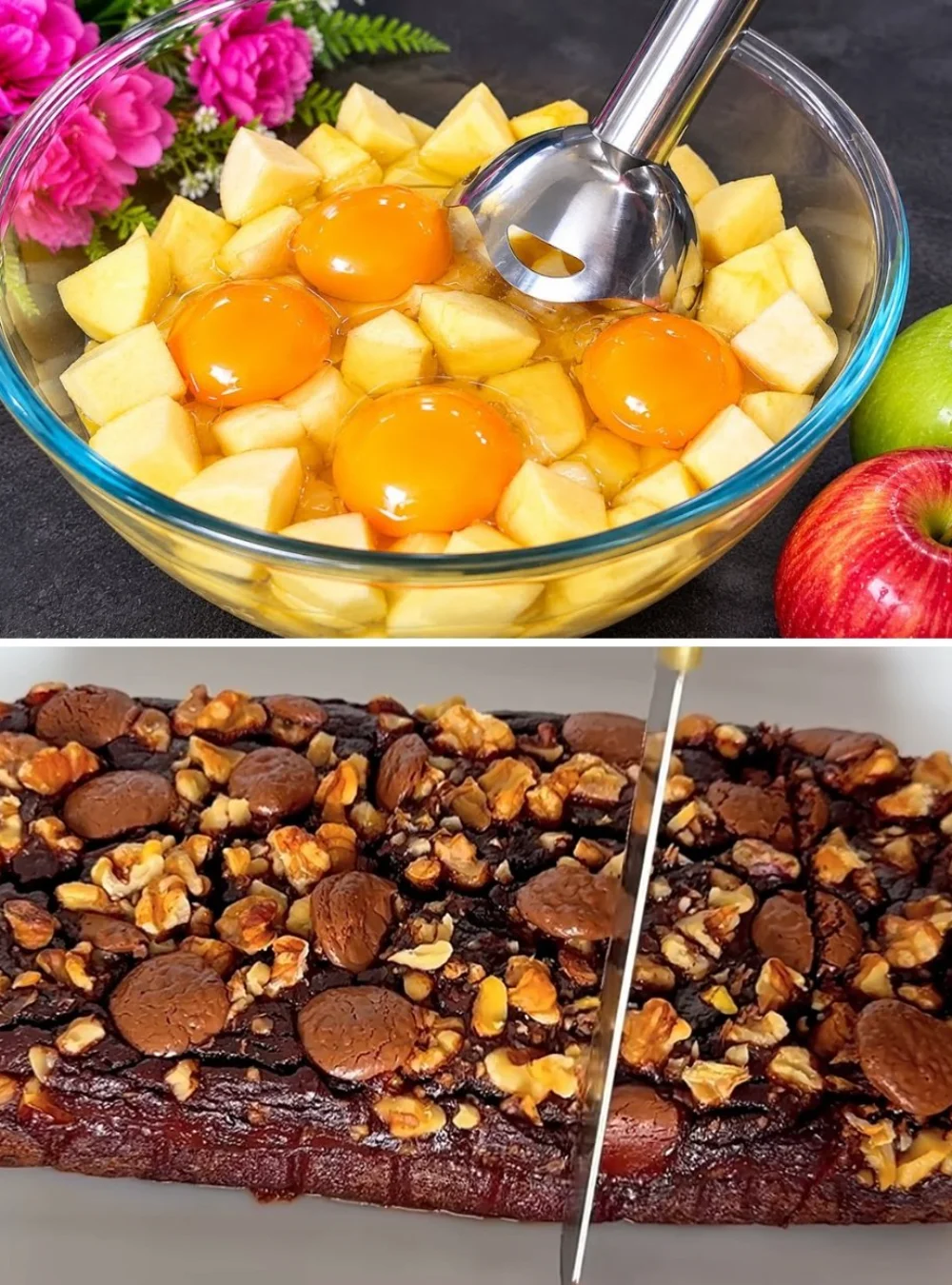 Delicious sugar-free apple and egg dessert recipe, healthier than ice cream.