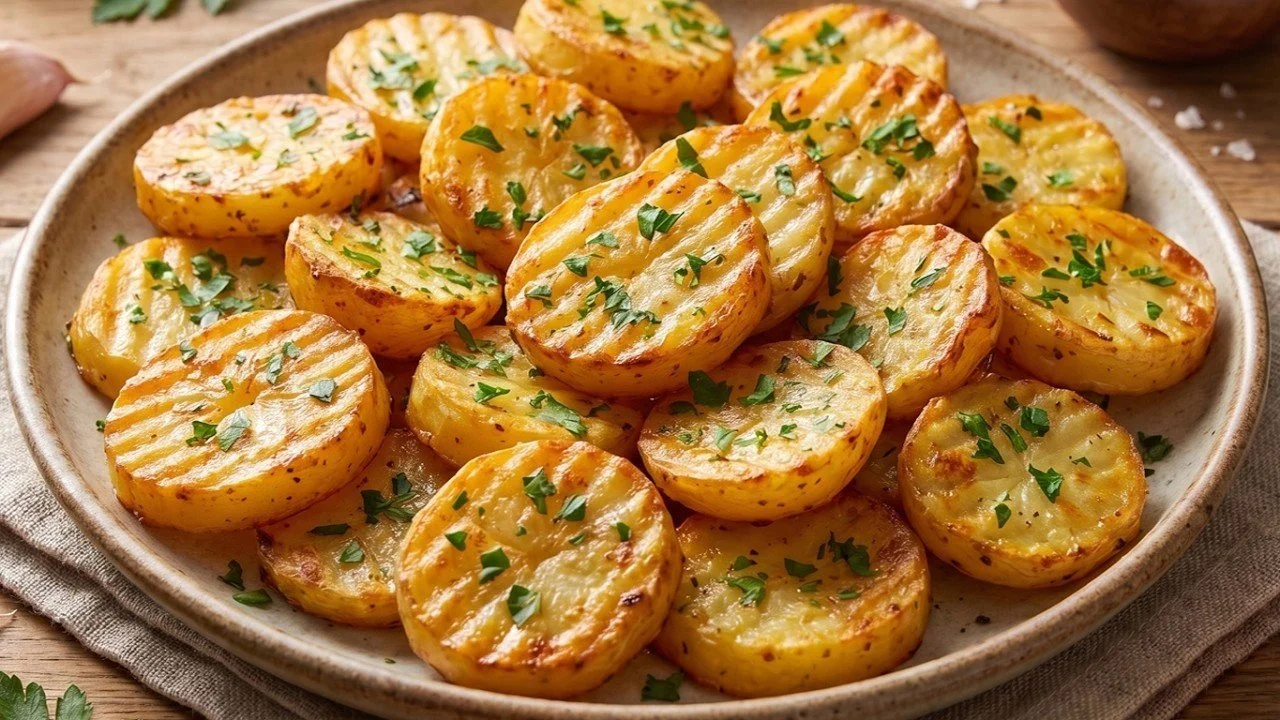 Delicious plate of Sicilian Potatoes inspired by Grandma's recipe.