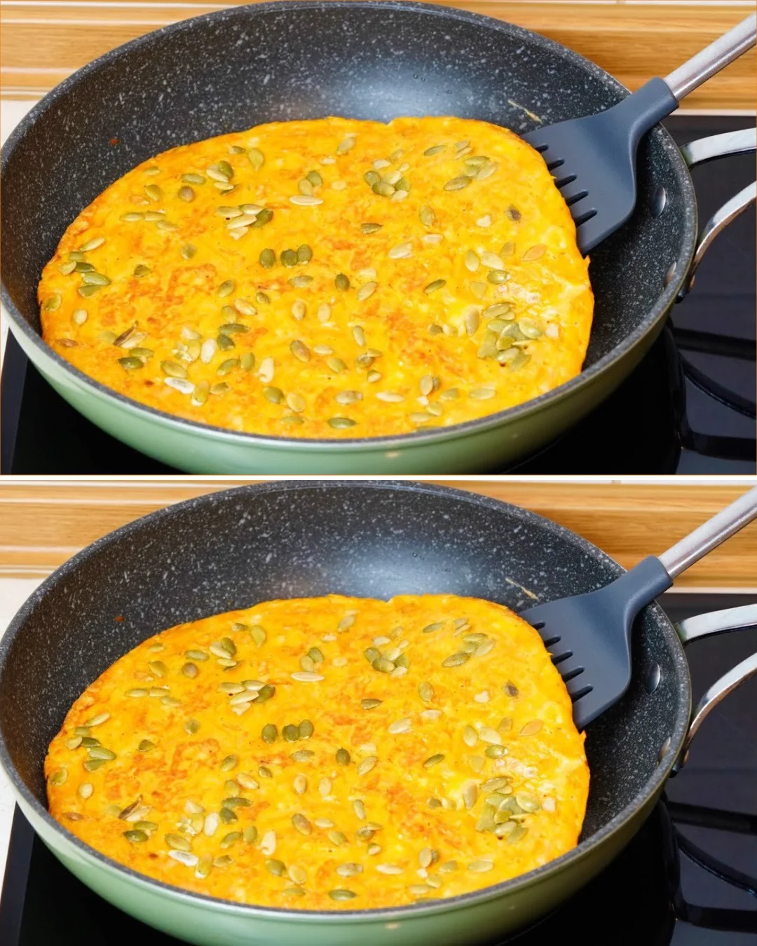 Delicious Pumpkin Casserole made in a frying pan, perfect comfort food.