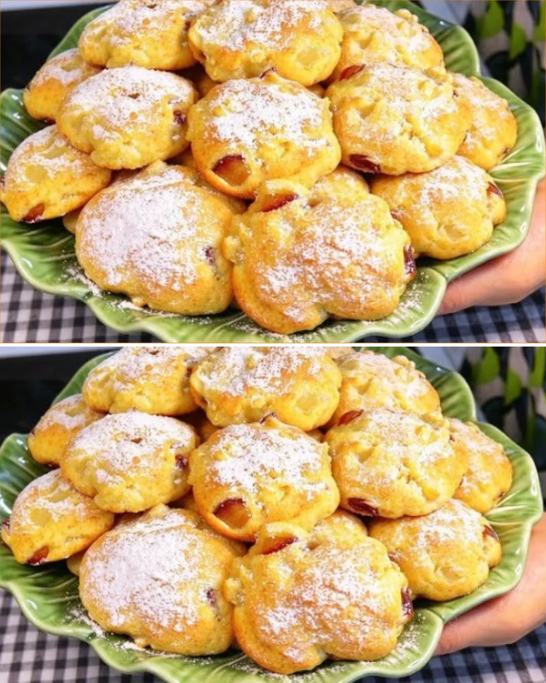 Delicious soft apple cookies ready in 5 minutes for breakfast or tea.