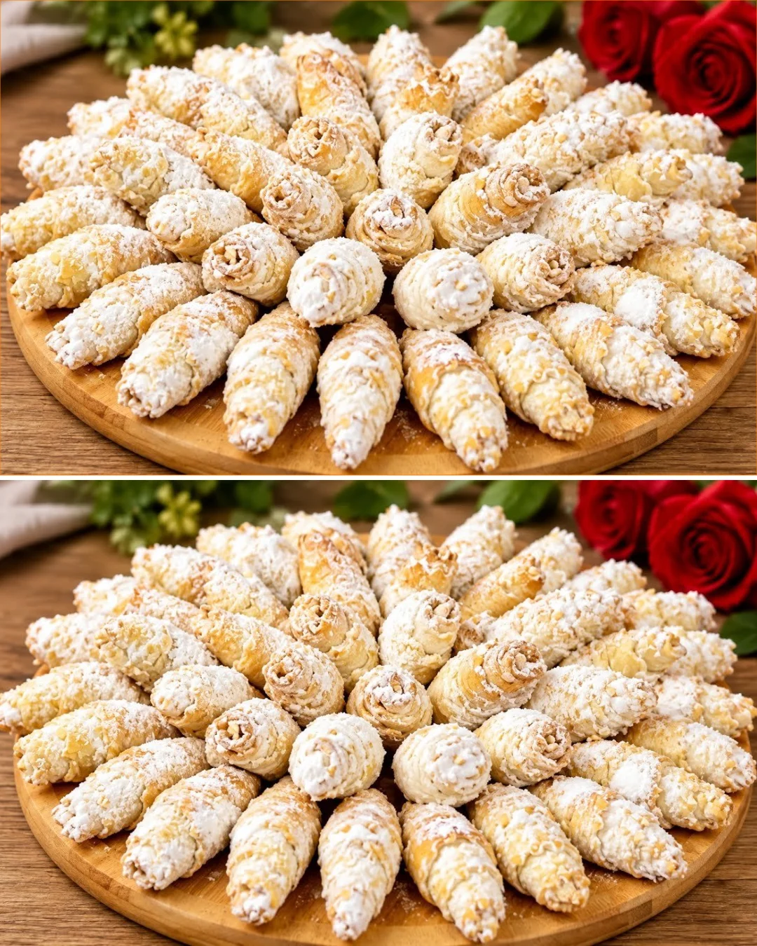 Freshly baked tender walnut cookies on a plate, ready to enjoy.