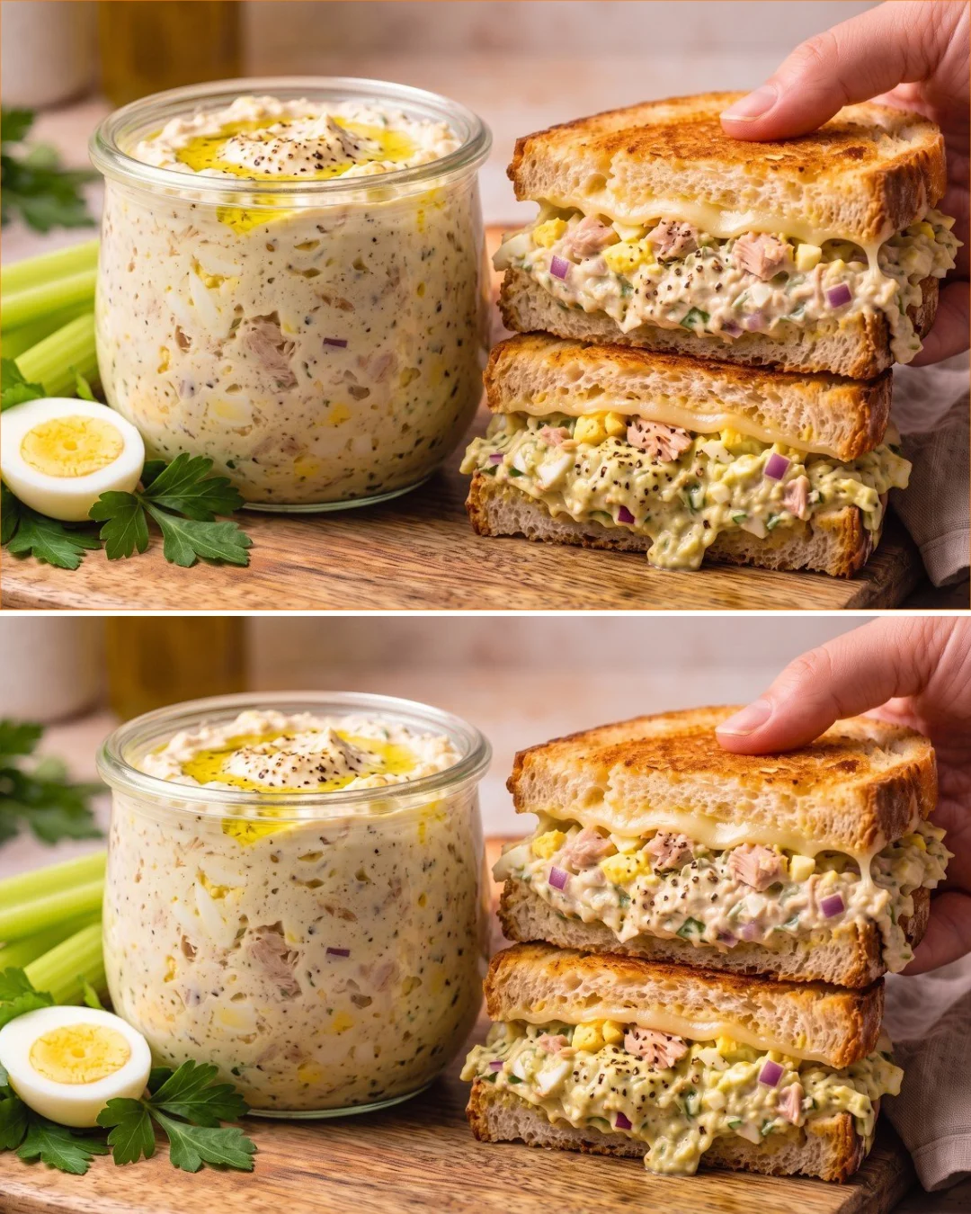 Delicious tuna salad sandwich ready for a quick lunch