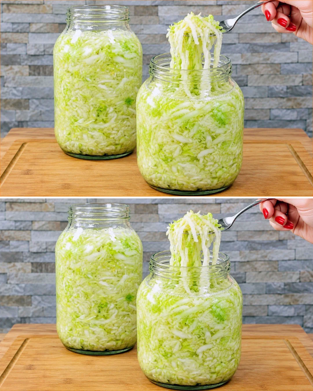 Homemade fermented cabbage in a jar, promoting gut health and wellness.