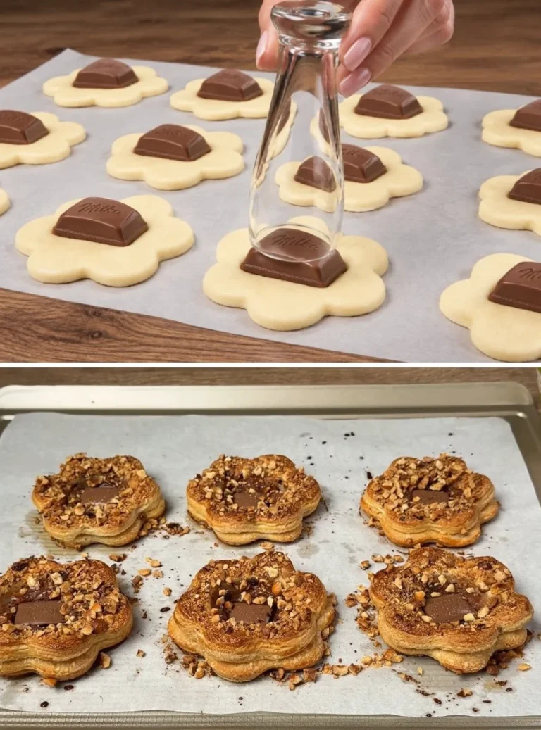 Brilliant trick with puff pastry! Chocolate and 2 apples – an incredible dessert ready in 7 minutes