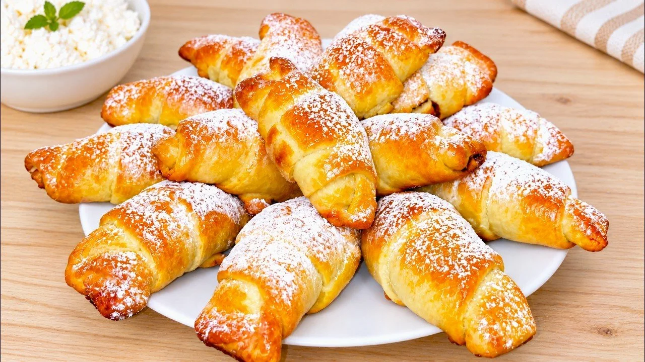 Delicious cottage cheese cookies with filling, soft and tender texture.