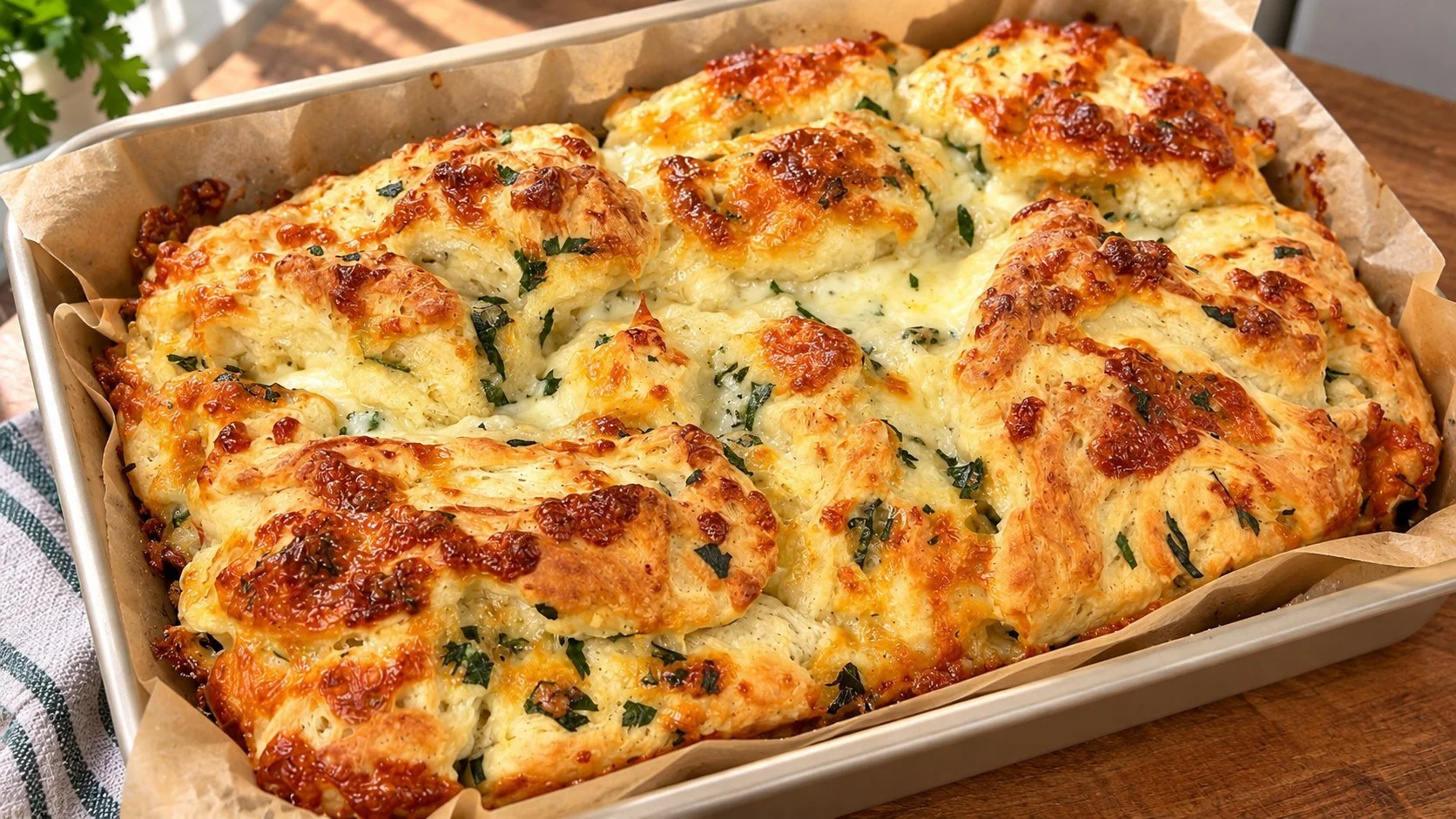 Easiest garlic butter cheese bread recipe with melted cheese and garlic butter