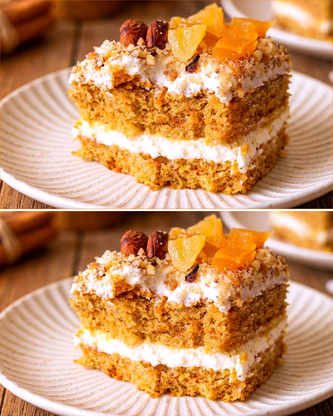 Delicious homemade carrot pie served at a tea time gathering