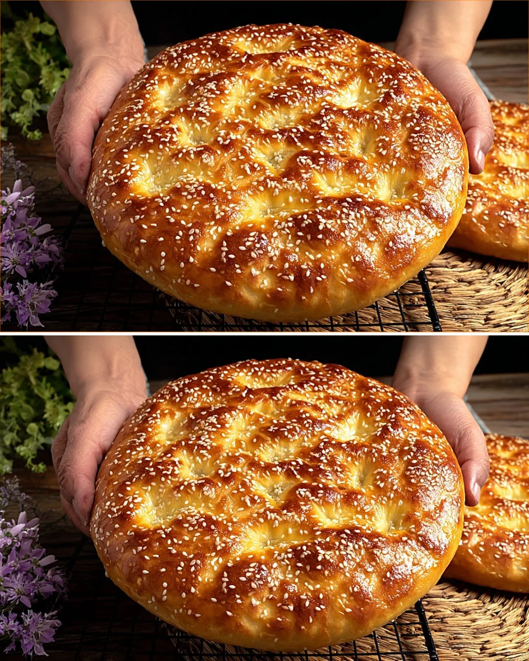 A Turkish baker demonstrates a cooking trick using potatoes and egg.