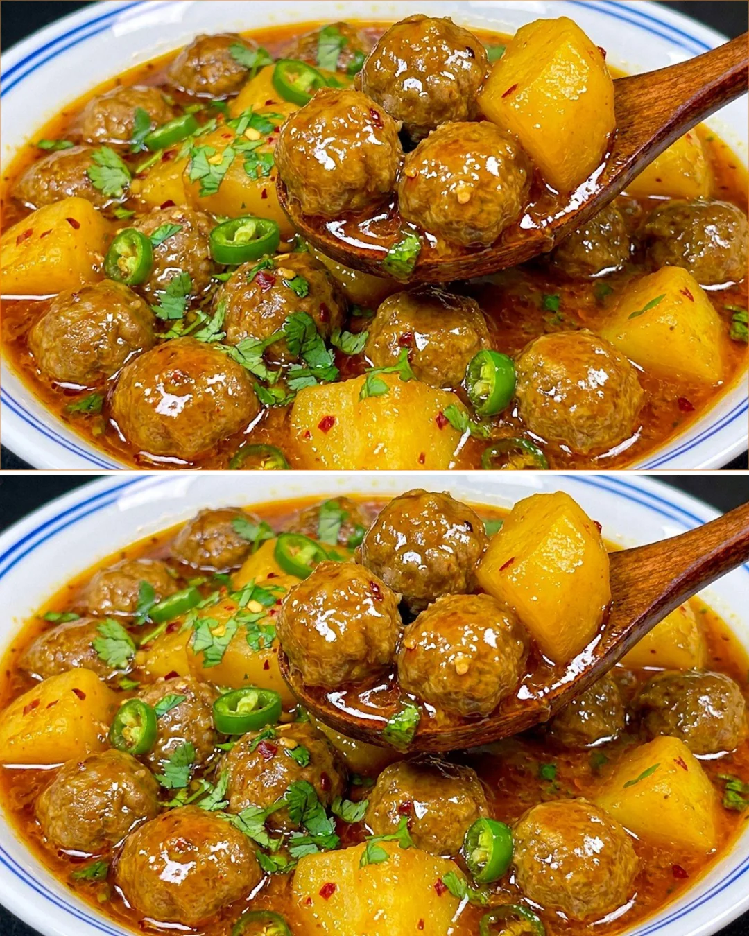 Deliciously cooked meatballs served with sauce and herbs on a plate