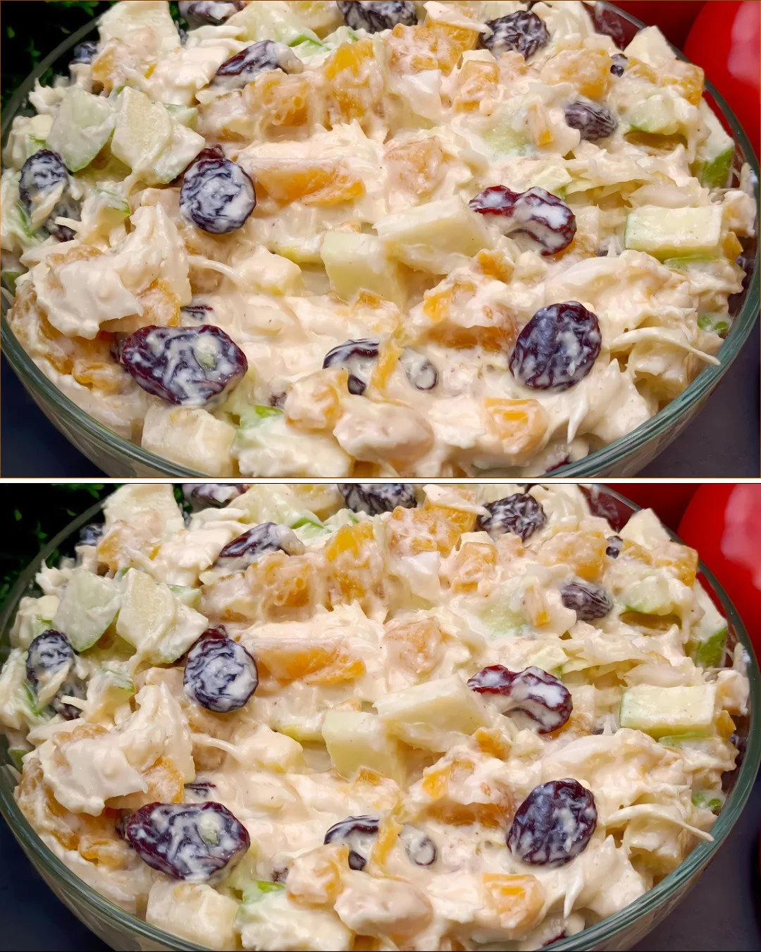 Delicious cabbage pineapple salad made with 8 simple ingredients