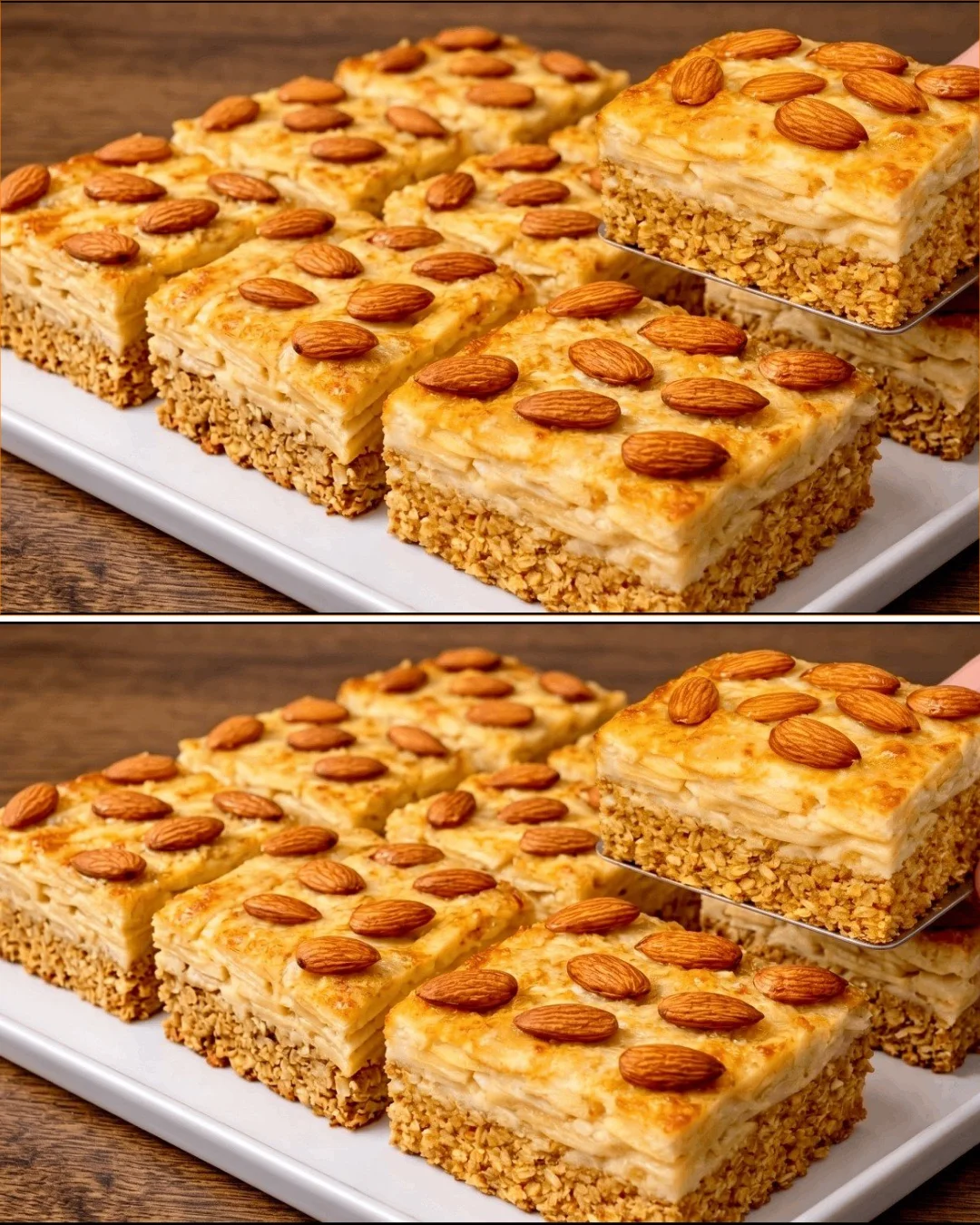 Healthy diet cake made with oats, apples, and bananas, no sugar no flour.