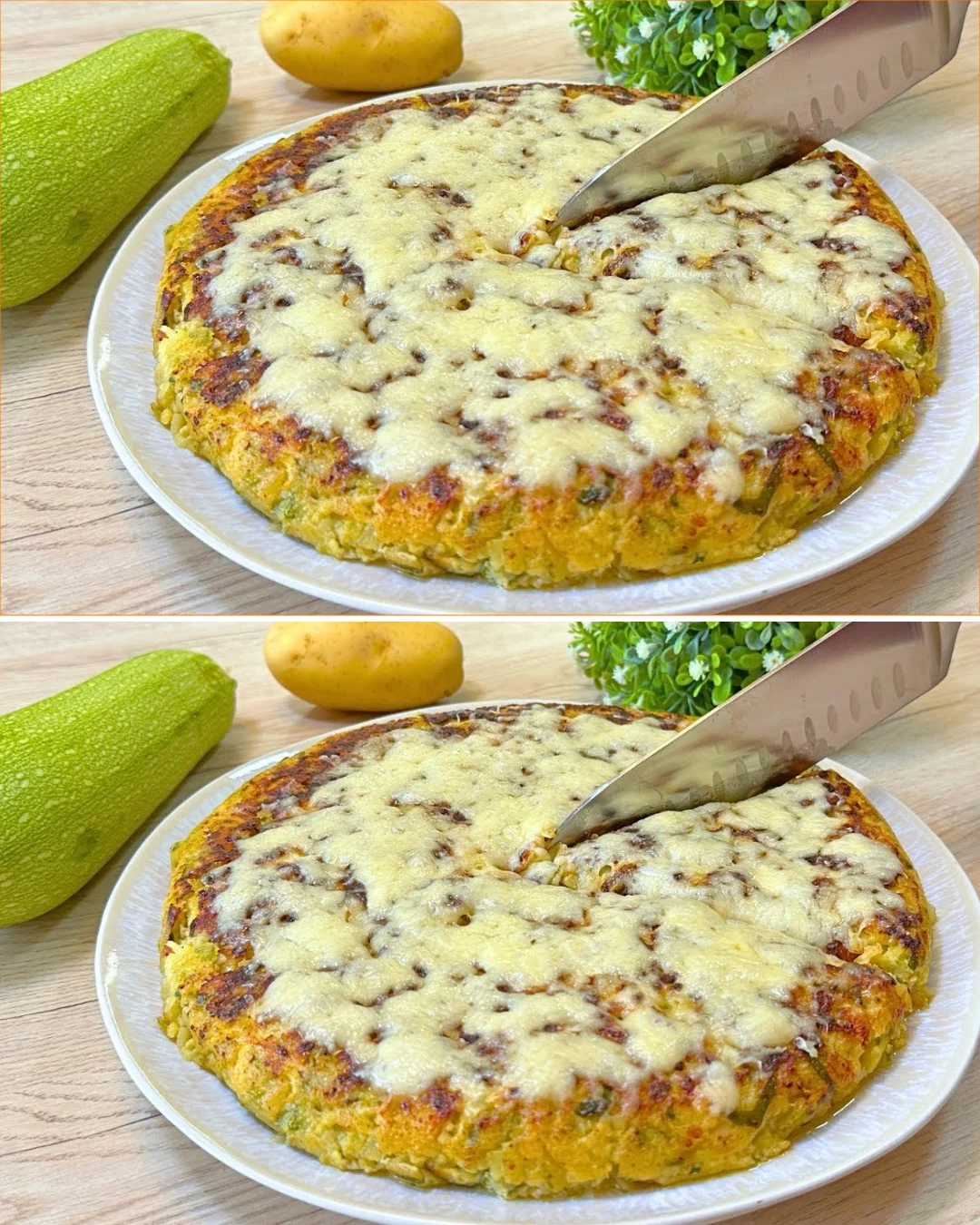 Delicious zucchini potato dish featuring grated potatoes and zucchini.