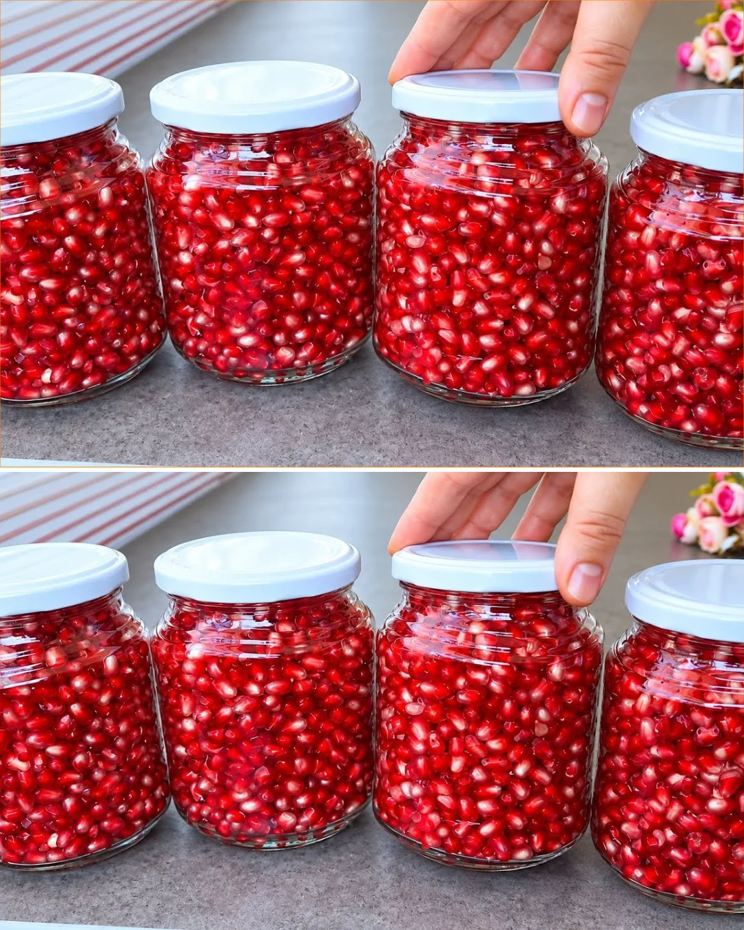Pomegranates stored fresh for a year without refrigeration techniques
