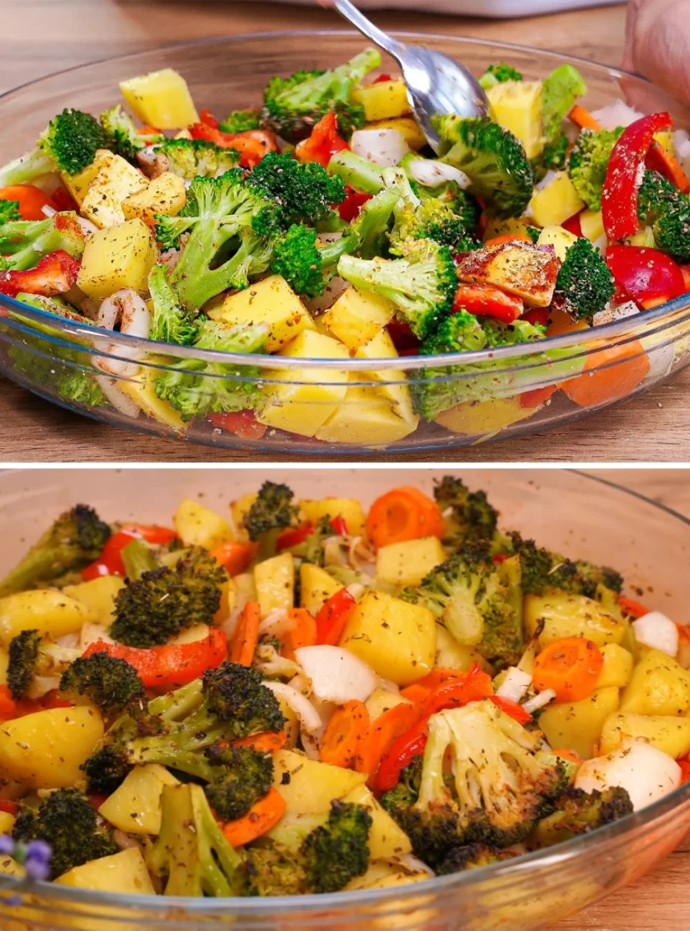 Colorful cooked vegetables in a bowl showcasing the recipe for healthy eating.